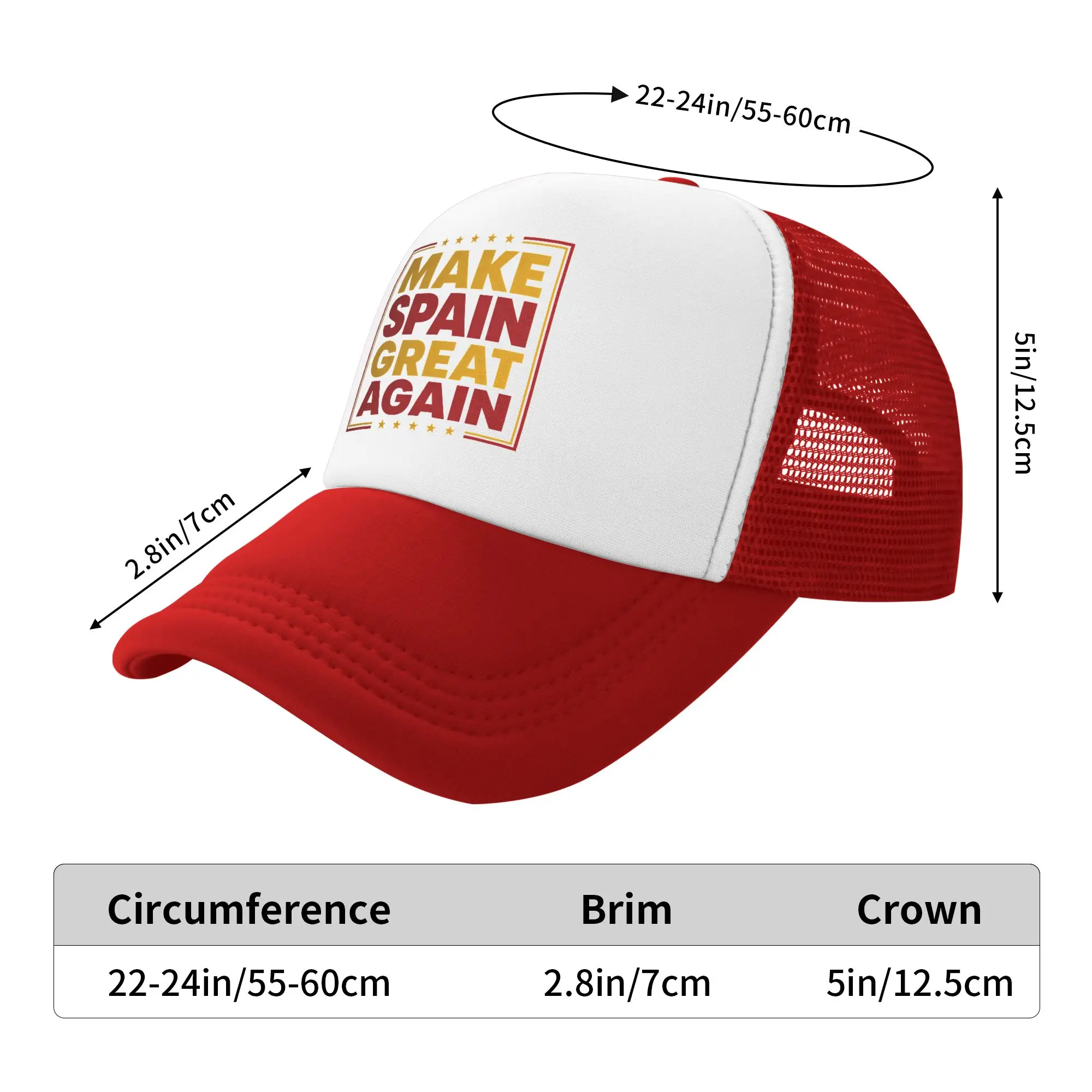 Summer Sun Hats Make Spain Great Again Spanish Flag Slogan Baseball Cap Sun  Wholesale Hip Hop Hats Female Male Baseball Caps
