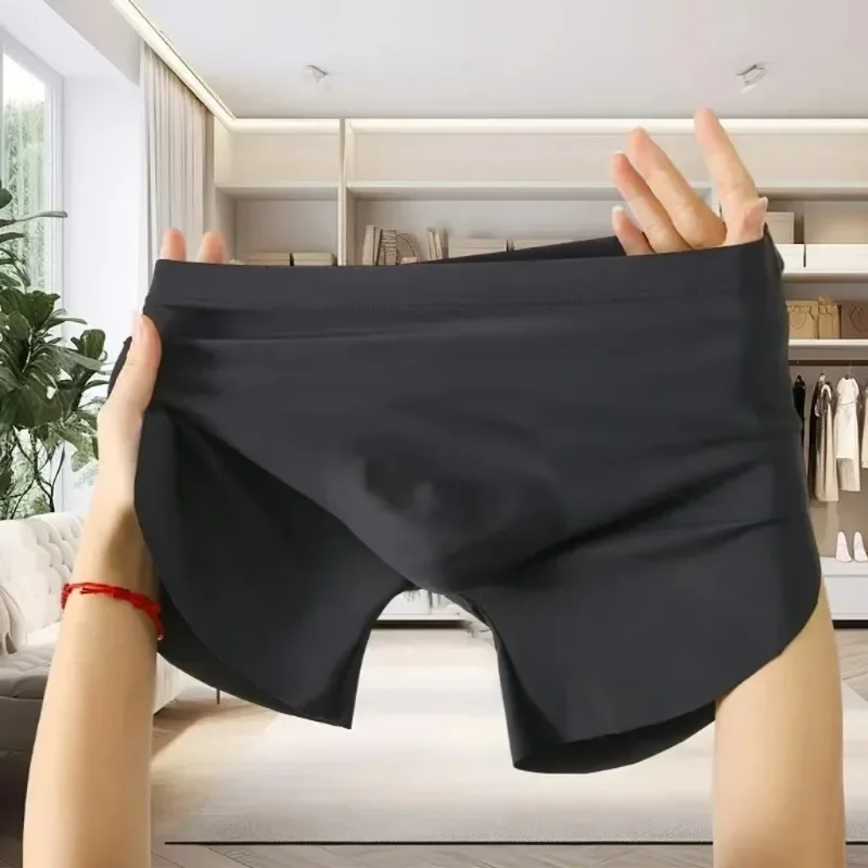 Aro Pants  Men Sexy Ice Silk Underwear Smooth Boxer Briefs Breathable Panties Ball Pouch Underpants Soft Panties Man Boxer Short