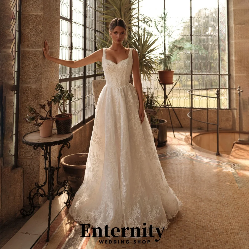 Customized Button Wedding Dresses Elegant Sweetheart Sleeveless For Women Charming Simple Tulle Bridal Gowns Vestidos De Novia