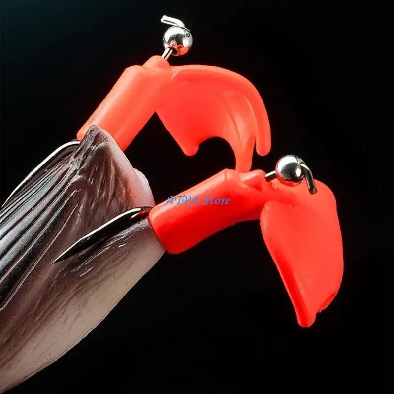 U13C Duck Lure Soft Baits Fishing Lures Double Hooks Duck Topwater Floating Swimming Lures Artificial Plopping Splashing Feet