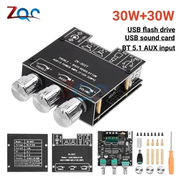 ZK-302T DC9-24V BT Digital Amplifier Board Module 2.0 Stereo Dual Channel 30W+30W with High and Low Bass Tone Supports APP