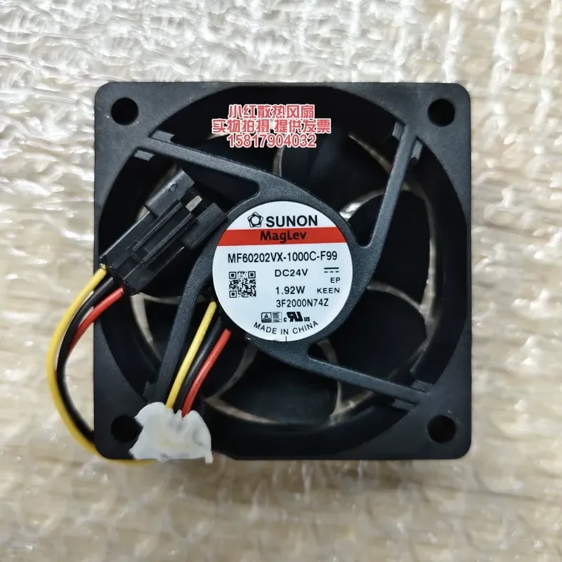 New SUNON MF60202VX-1000C-F99 A99 6020 24V 1.92W Inverter Fan for Electronic Devices