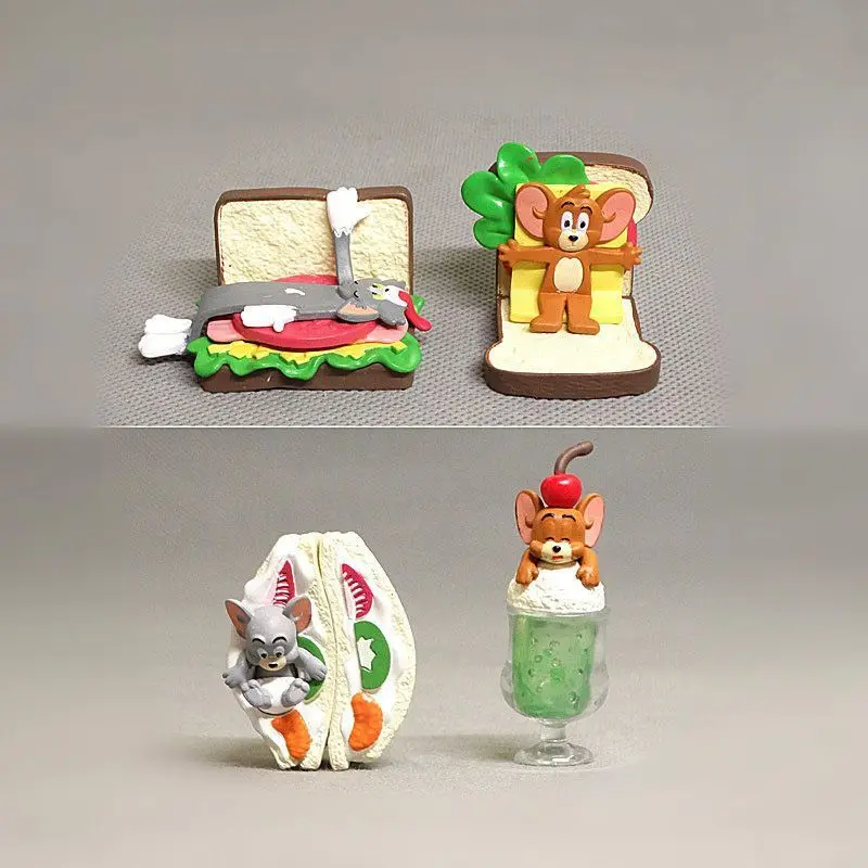 

Tom and Jerry Snack Toy - Bread Themed Figurines - DIY Accessories Mini Ornaments