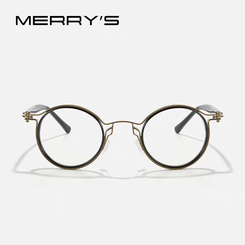 MERRYS DESIGN Retro Steampunk Reading Glasses For Men Women Round Reader Blue Light Blocking Anti Glare Filter Glasses S2803FLH
