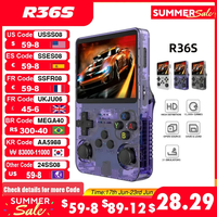 Open Source R36S Retro Handheld Video Game Console Linux System 3.5 Inch IPS Screen Portable Pocket Video Player 128GB Games