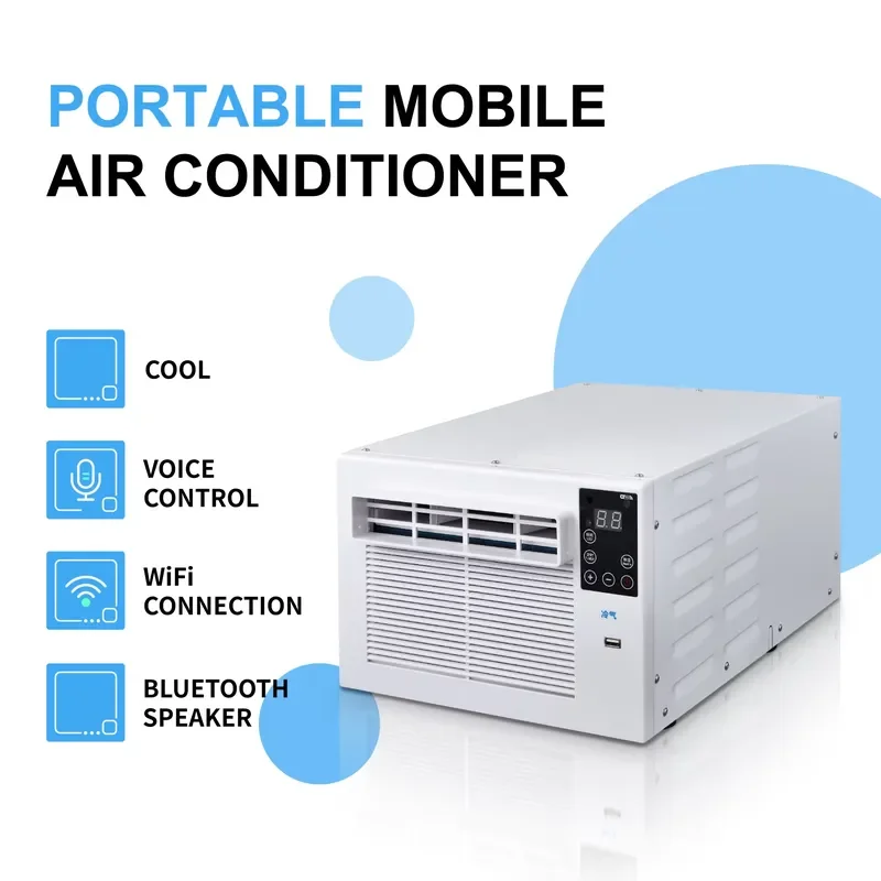 Picture 3: Mini Portable Solar Electric Air Conditioner Cooling Only for Camping Car Hotel Household Use with US AU Plug