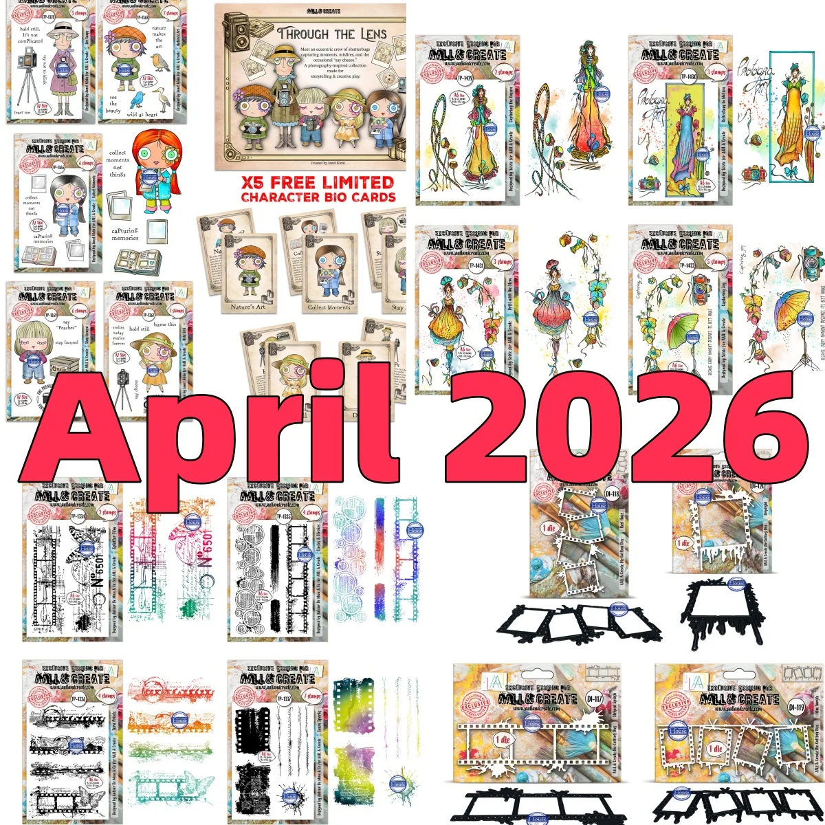 

April 2026 Striped Splash Dee Snaps Girl Clear Stamps Metal Cutting Dies For DIY Decorating Scrapbook Paper Card Embossing Craft