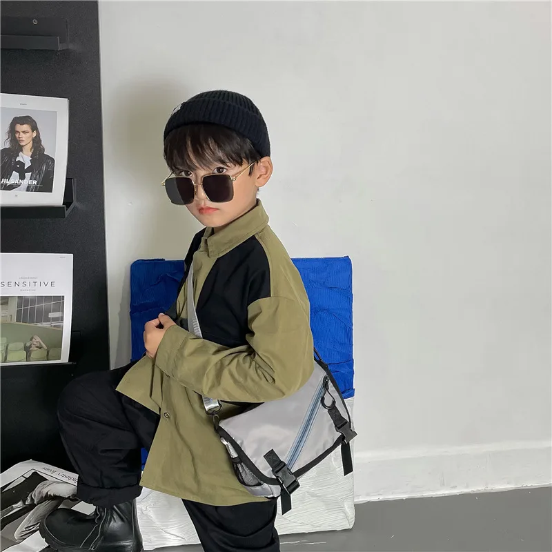 Kinder Umhängetasche Workwear Tasche Männer leichte Nylon Mutter Kinder Taschen für Jungen solide Reisetasche Mochila Niña GETHLEBER MITTELBAR MITTELBAR KANN MITTEL MITTEL MITTELBARE MITTEL