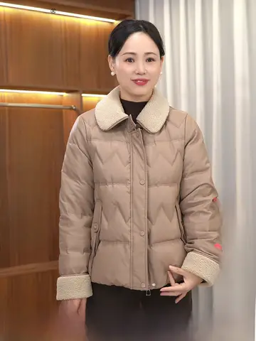 패션 다운 재킷 패션 중노년 패션 겨울 가죽 여성용 다운 재킷 패딩 재킷 다운 코트 패션 다운 재킷 패딩 재킷 다운 코트 다운 재킷