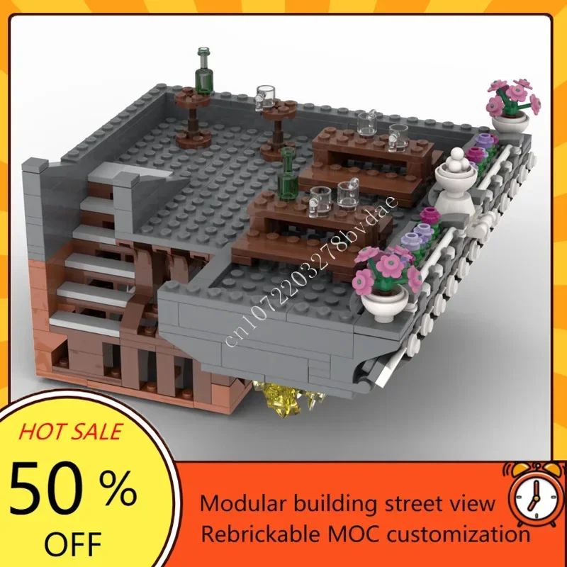 4689PCS Market Square Modular MOC Street View Model Custom Creative Architecture DIY Assembly Educational Toy Puzzle Gift