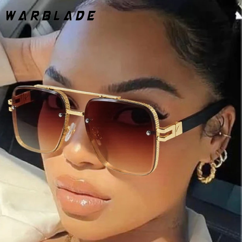 

Fashion Oversized Pilot Square Sunglasses Women Man Retro Luxury Designer Sunglasses Driving Travel Shades UV400 Lentes Mujer