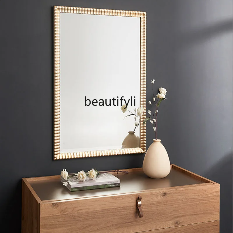 European wall-mounted makeup bathroom vanity wall-mounted art decoration porch full-length mirror