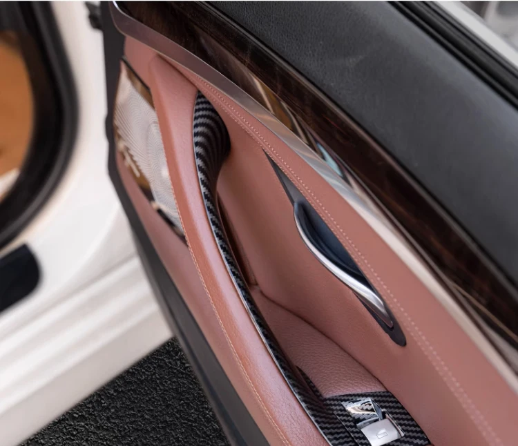 Für BMW 5er F10 2011-2017 LHD Carbon Faser Auto Tür Innen Griff Panel Trim Abdeckung Innen Schutz aufkleber Zubehör – Detail 16