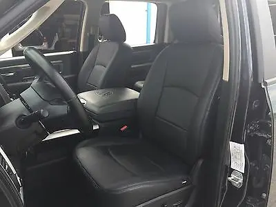 Custom Car Seat Covers Waterproof Leather Full Set For Dodge Ram 1500 2500 3500 Pickup Truck Crew Black And Red
