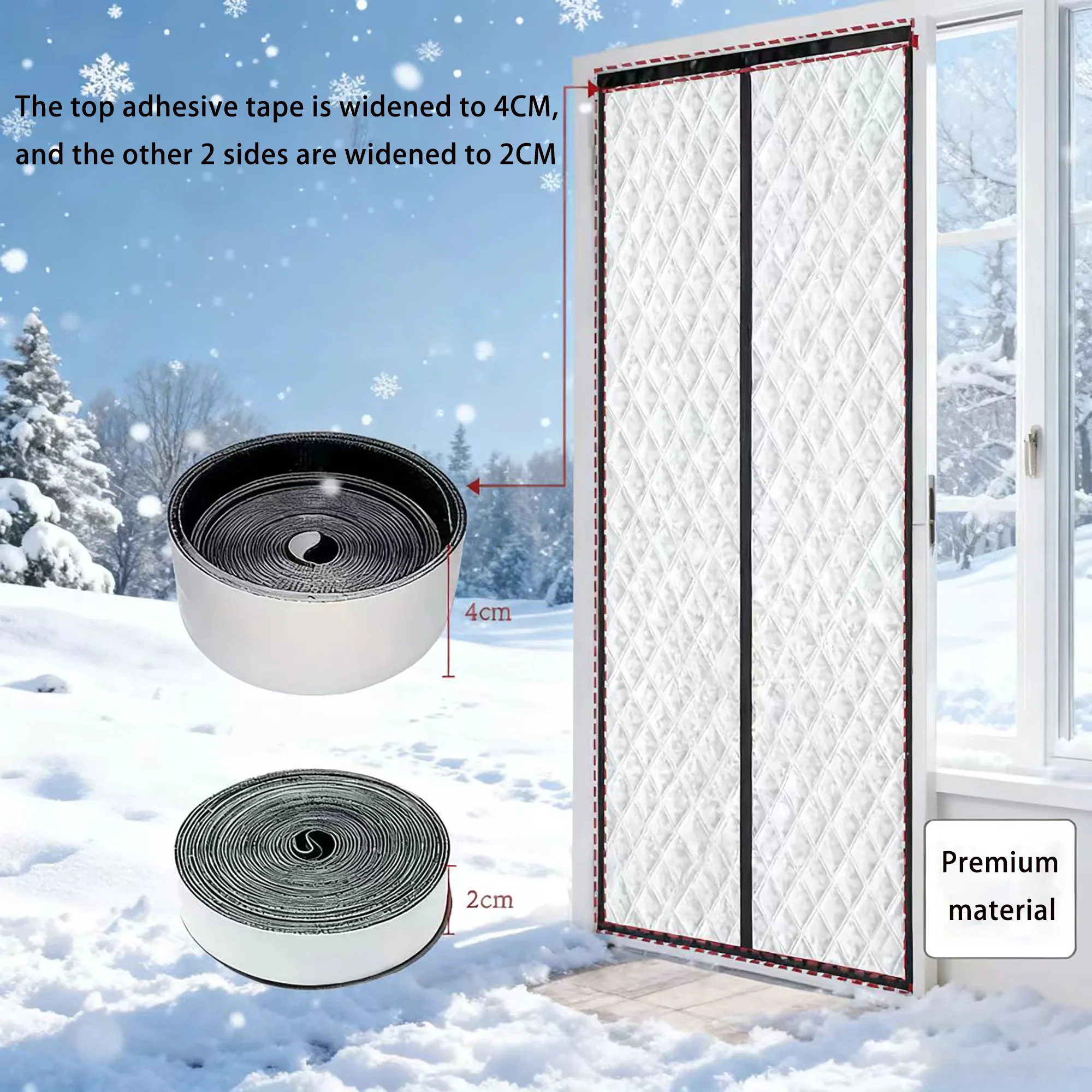 

Winter warm cotton door curtain, windproof sealed door curtain, cold proof door curtain, customizable, no perforation