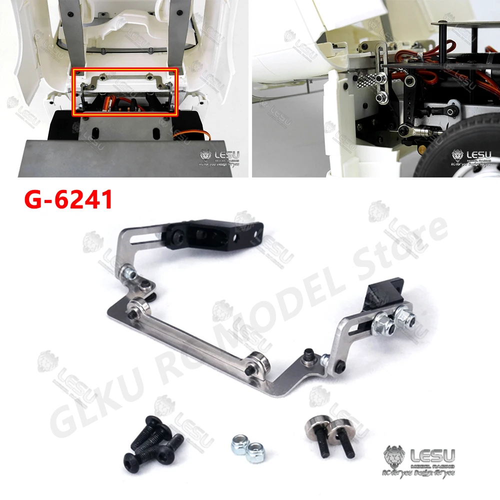 LESU 1/14 RC Truck Model Toy Cab Metal Loose-leaf Bracket Parts for Tamiya FH16 R730 Upgrade Modification Parts or DIY Parts