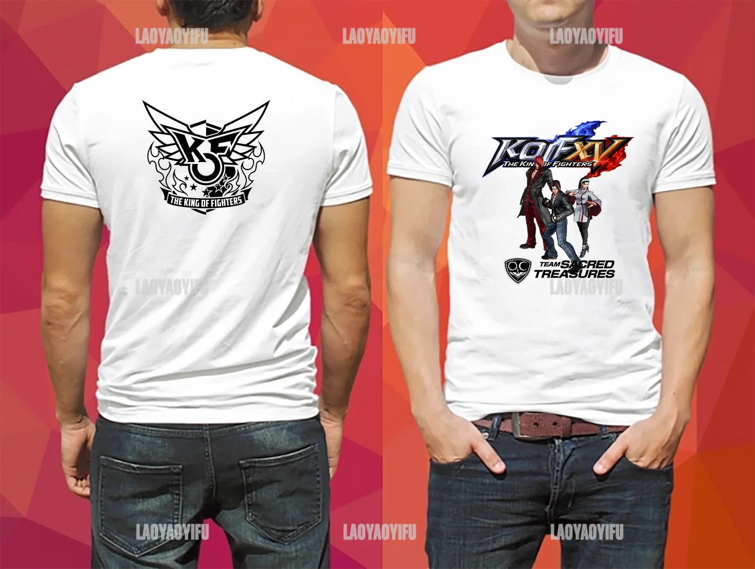 Classic Game Clothes KOF T Shirt KOF XV Team Print King of Fighters T Shirt Graphic T Shirts Men Clothing New Style Cotton Tops