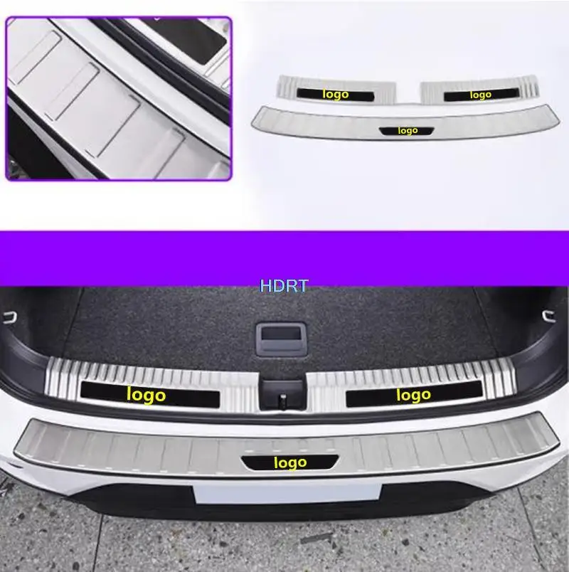 

Rear Bumper Trunk Plate Trim Cover Tail Door Guard For Volkswagen T-ROC VW T ROC 2018 + Car Style Accessories Exterior Sticker