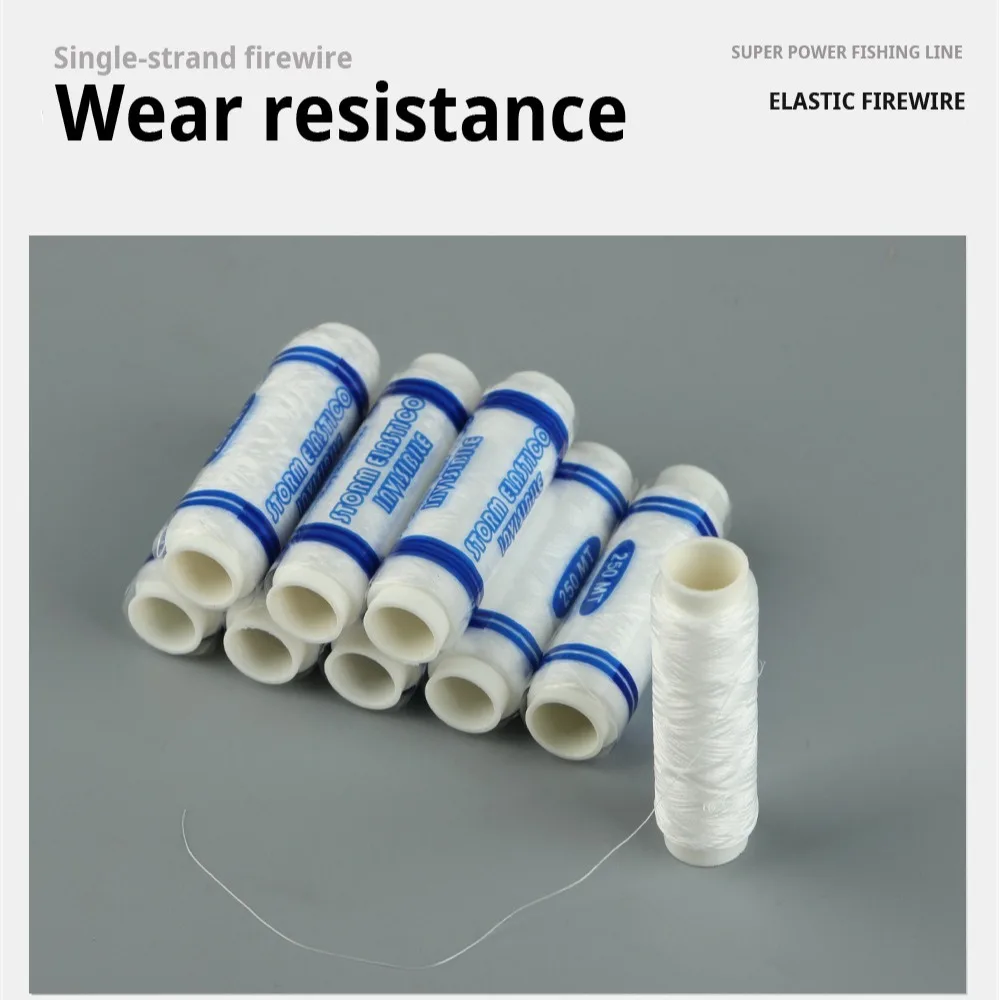

Fishing Accessory 250m Fishing Rubber Band Line Nylon 0.2mm Bait Elastic Thread High Tensile Pesca Bait Thread Freshwater