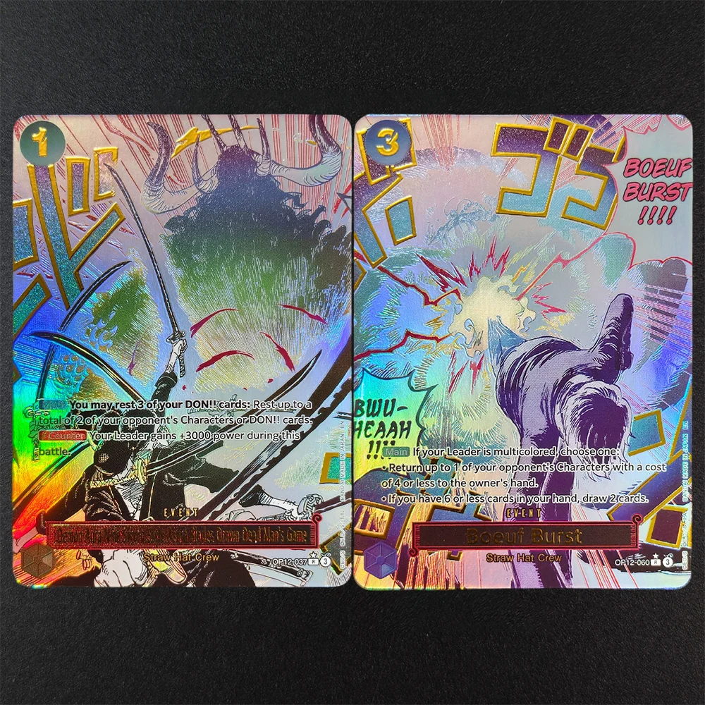 Proxy ONE PIECE Demon Aura Nine Sword Style Asura Blades Drawn Dead Man's Game Boeuf Burst English TCG Anime Cards view 2