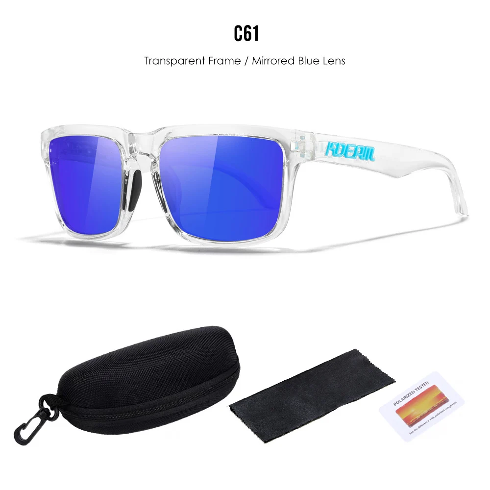 2025 Kdeam Polarisierte Sonnenbrille für Herren und Damen, Modische Unisex-Marke, Trendige Outdoor-Brille für Paare mit Roten Spiegelgläsern