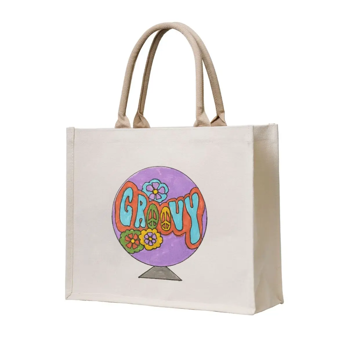 

Groovy Hippie Tote Bag Women's tote bag Shopper bag Women's shopping