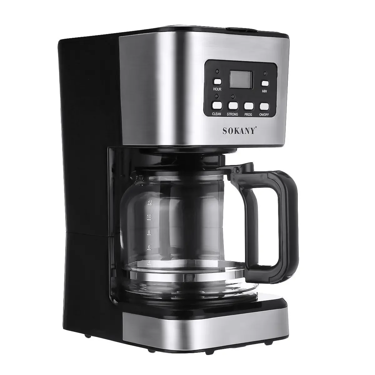 SK 950W Electric Coffee Machine Household Coffee Pot American Drip Semi-Automatic Steam Coffee Machine Brewing Tea Coffee Maker