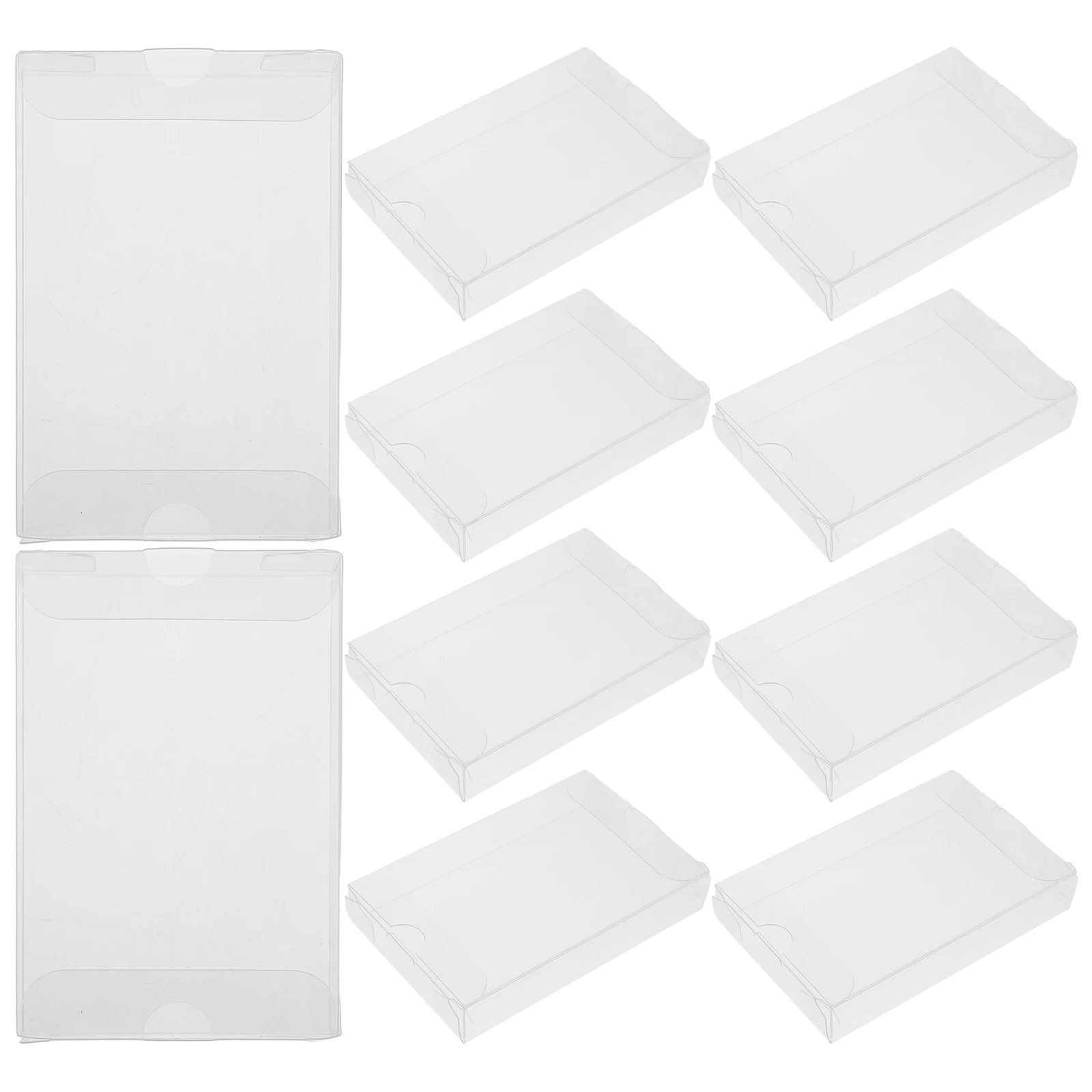 

10 Pcs Tape Storage Box Cassette Case Blank Holder Transparent Organizer Audio Protector