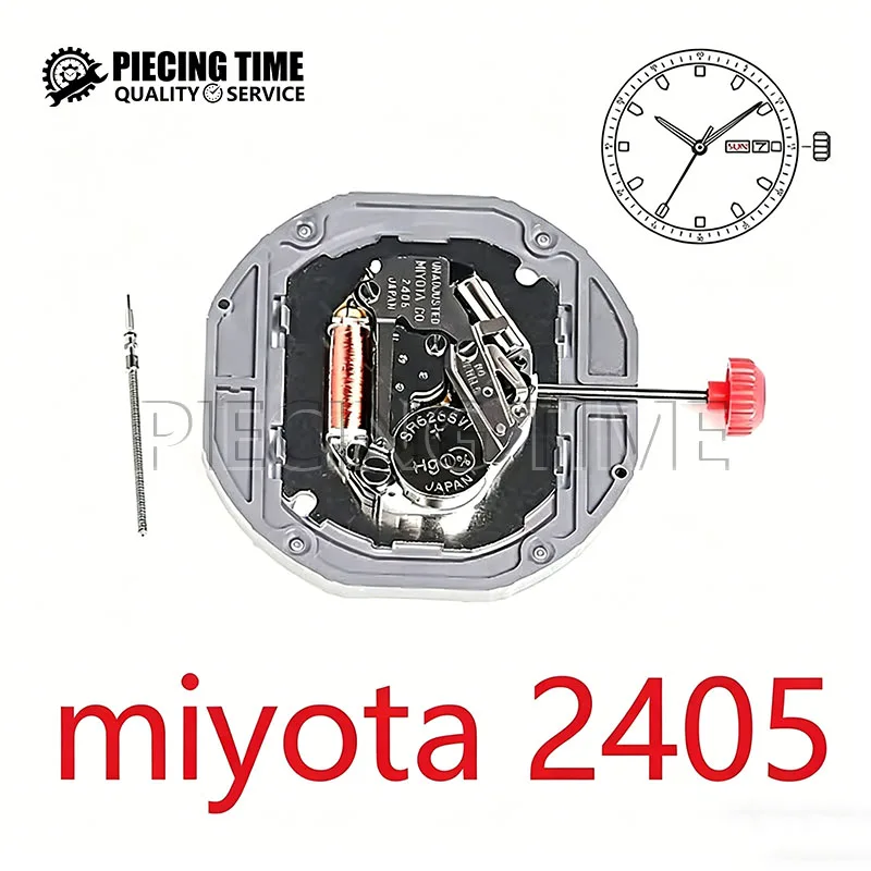 Miyota 2405 Quartz Watch Movement 3 Hands Date at 3 Automatic Watch Component New