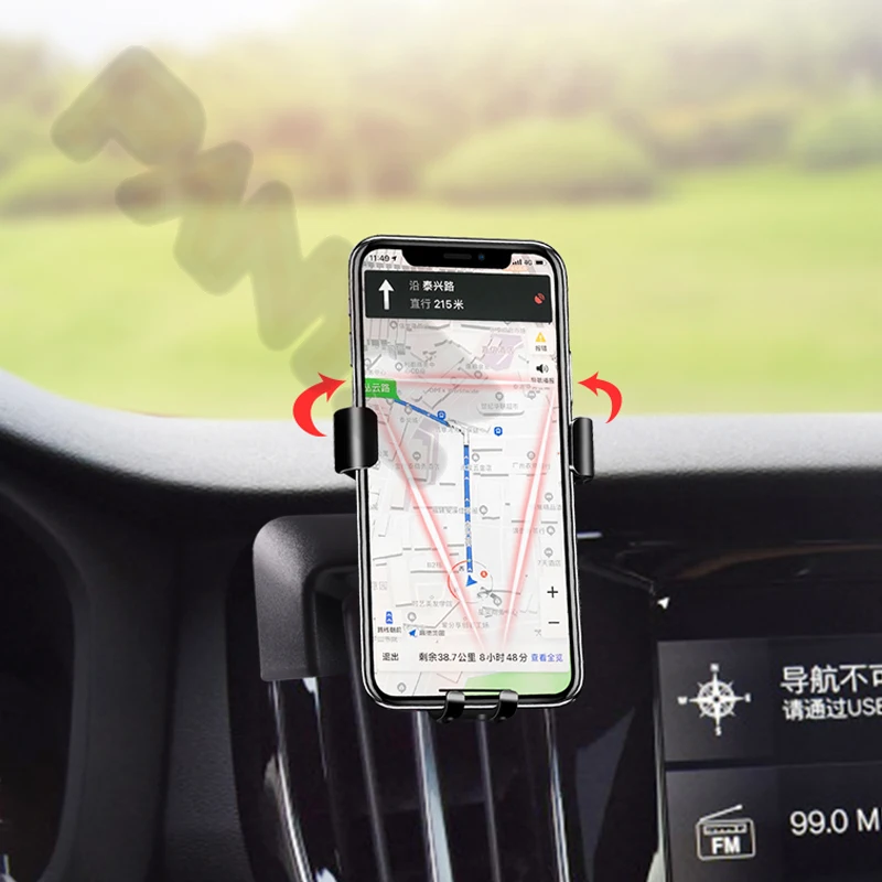 LHD Car Phone Holder For Volvo s60 v60 s90 v90 xc40 xc60 xc90 Car Styling Bracket GPS Stand Rotatable Support Mobile Accessories