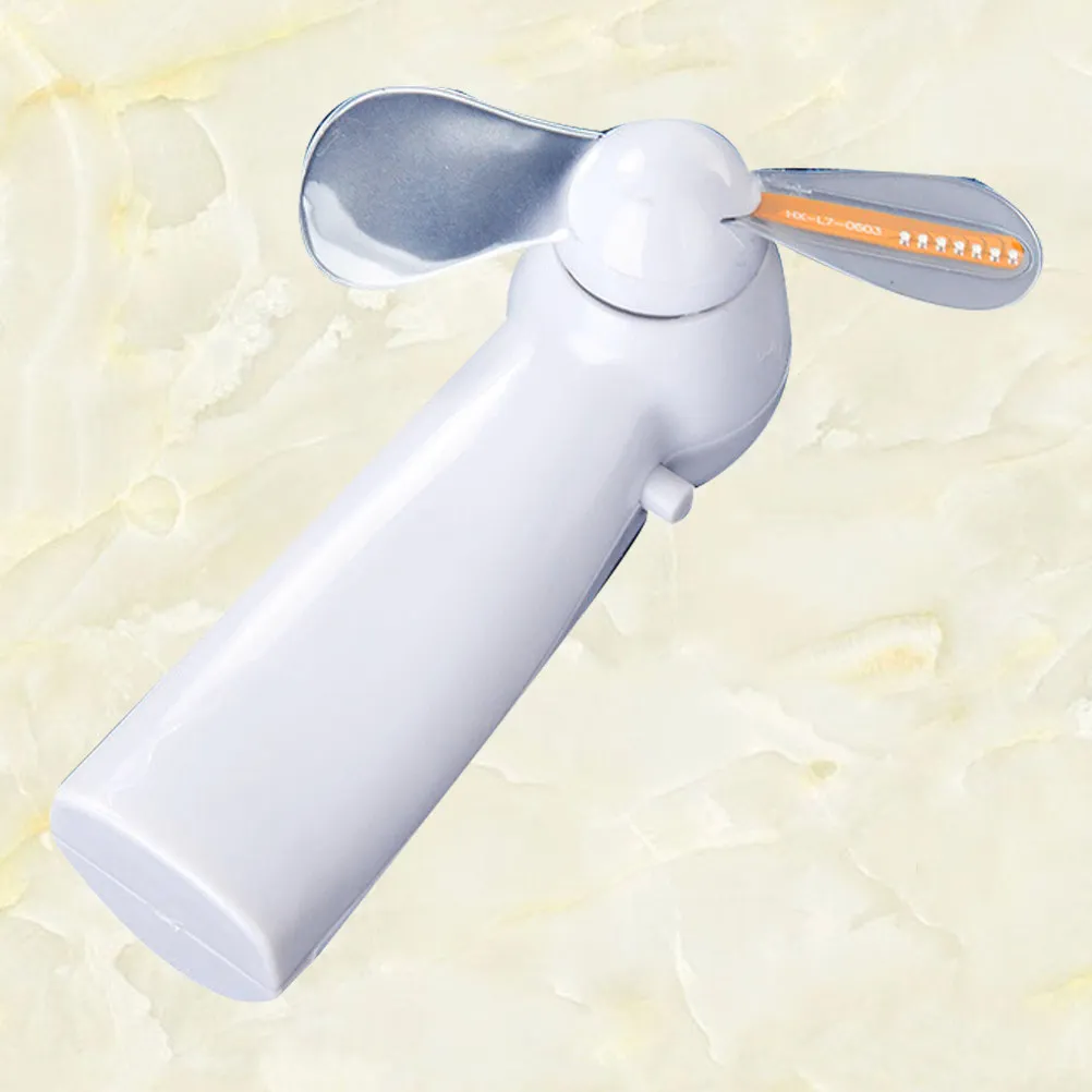 

Mini Handheld Fan USB Powered Compact Rechargeable LED Illuminated Desktop Fan for Office Study Room Travel Summer White