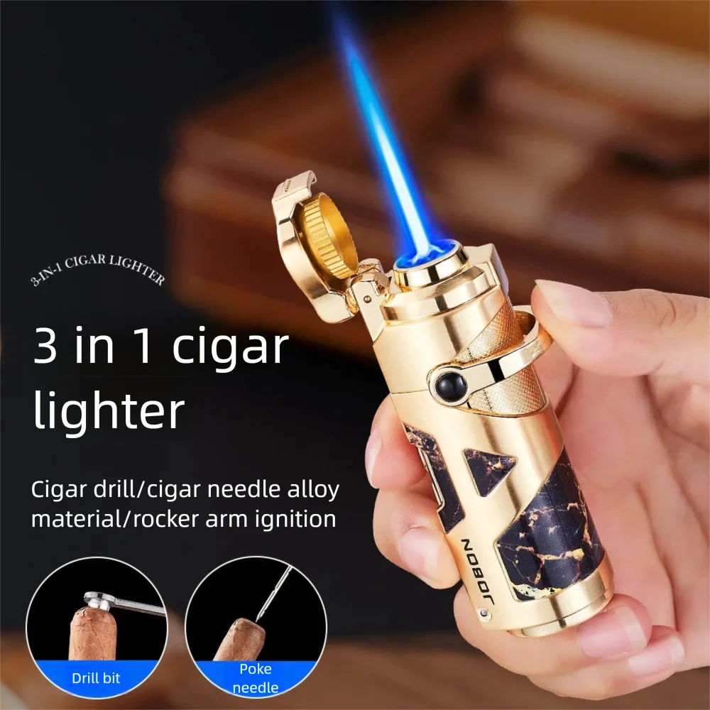 affordable luxury New Rocker Arm Ignition Lighter - Metal Windproof Multifunctional Cigar Refillable Igniter