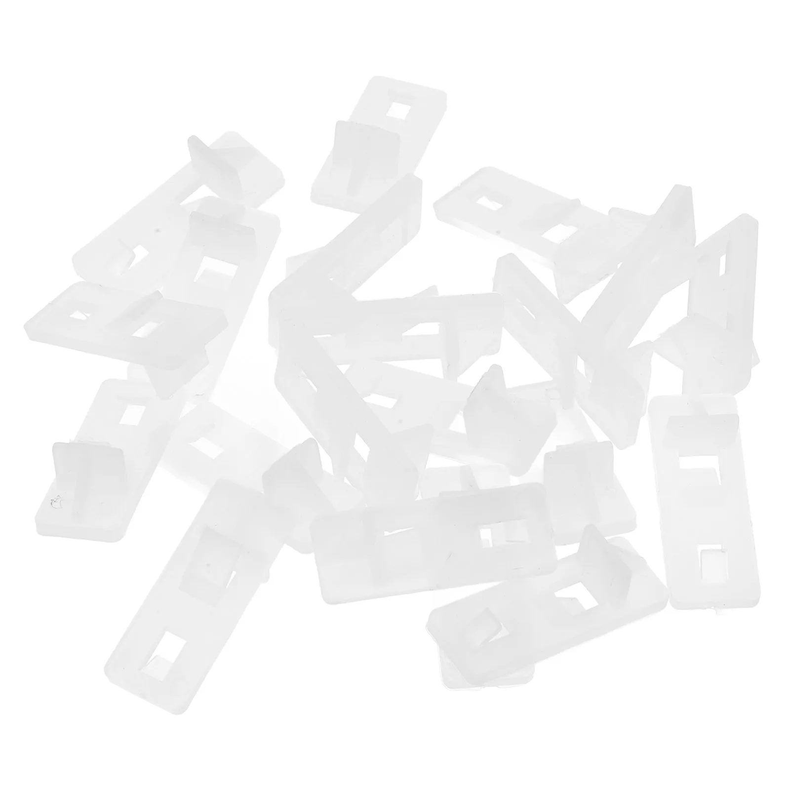 

20pcs Shelf Clips Partition Buckle Adjustable PVC Brackets Mount Cabinet Holders Shelves Closet Supports Plastic