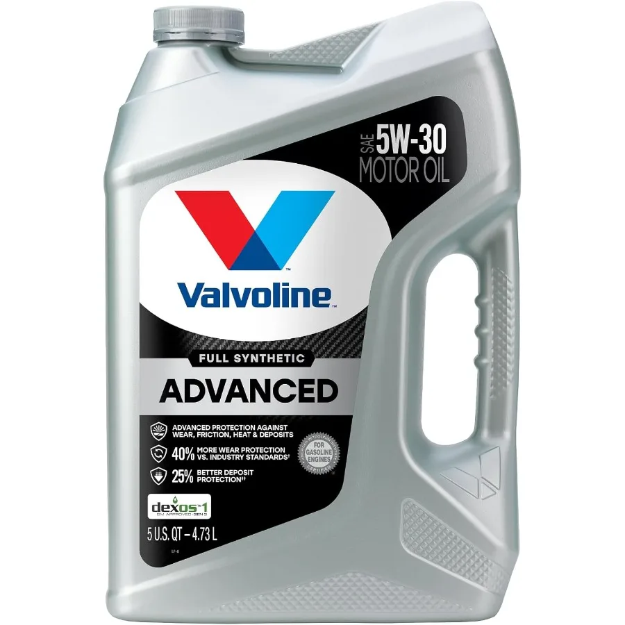 

Advanced Full Synthetic SAE 5W30 Motor Oil 5 QT for HighPerformance Engines in Extreme Temperatures and HeavyDuty Driving Condi