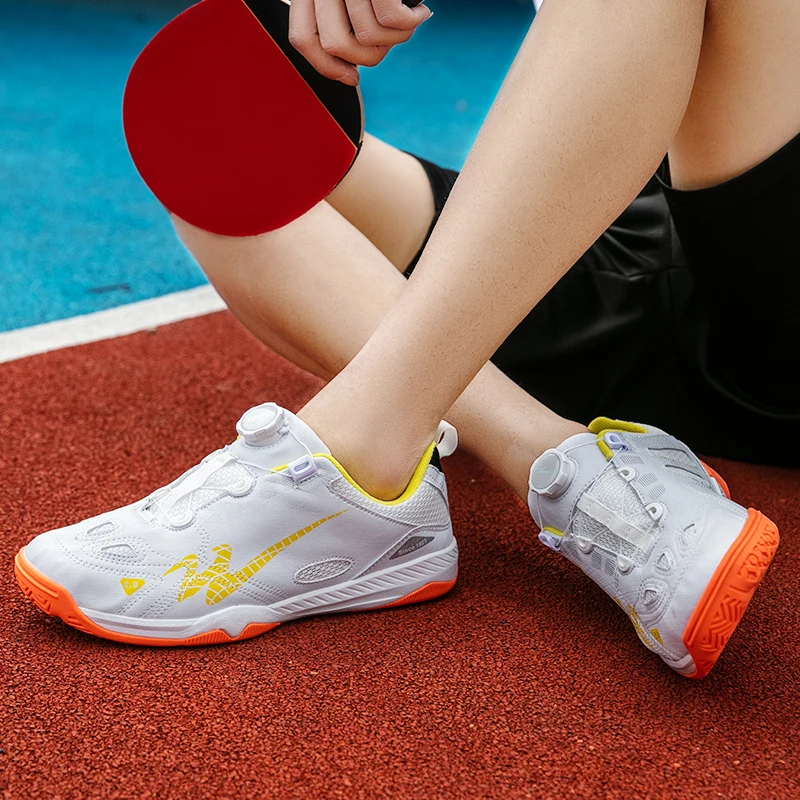 Professional Table Tennis Shoes for Men and Women, Outdoor Fitness Badminton Shoes, Indoor Training Tennis Shoes, Sizes 31-45