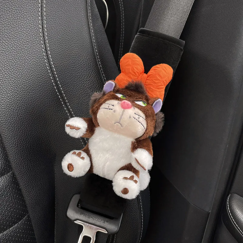 Nieuwe driekleurige autogordel schouderstuk schattige kat pop op een voertuig gemonteerde cartoon veiligheidsgordel decoratie universele auto-accessoires