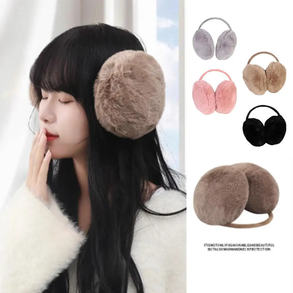 Fashion Autumn Winter Solid Earmuffs Thickened Soft Sports Women Outdoor Men Ear Ear Protector Plush Warmer Comfortable Cyc N0K4