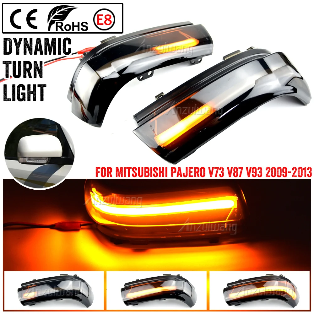 Dynamic Led Turn Signal Rearview Mirror Indicator Blinker Light For Mitsubishi Pajero V73 V77 V93 V97 2006-2019