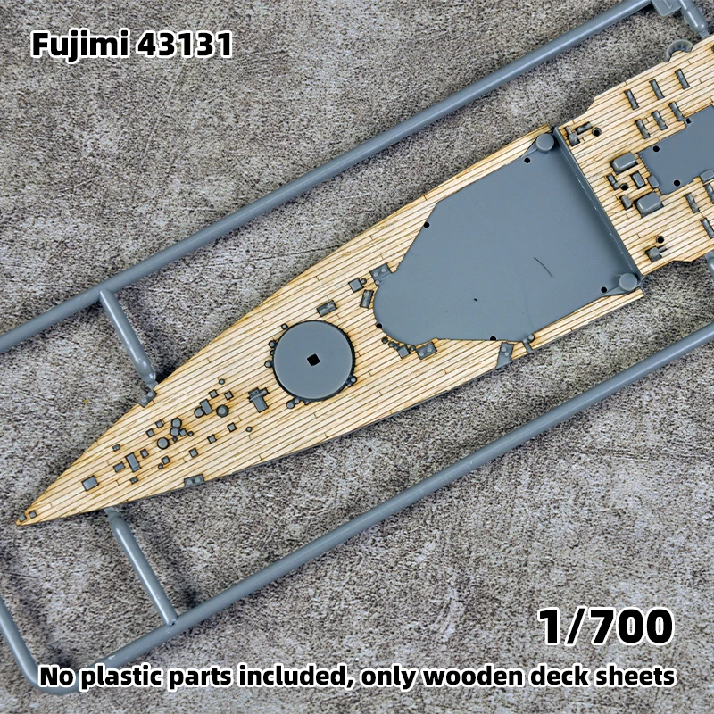 Modell-Upgrade-Teile: Lasergeschnittene Holzdeckplatte mit selbstklebender Ankerkette für 42148 43131 Fujimi IJN Nagato 1/700 – Detail 5