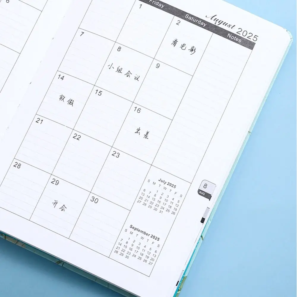 

Блокноты-планировщики A5 2025, 160 страниц, плотная бумага, английский блокнот, многофункциональный дизайн на резинке, расписание даты
