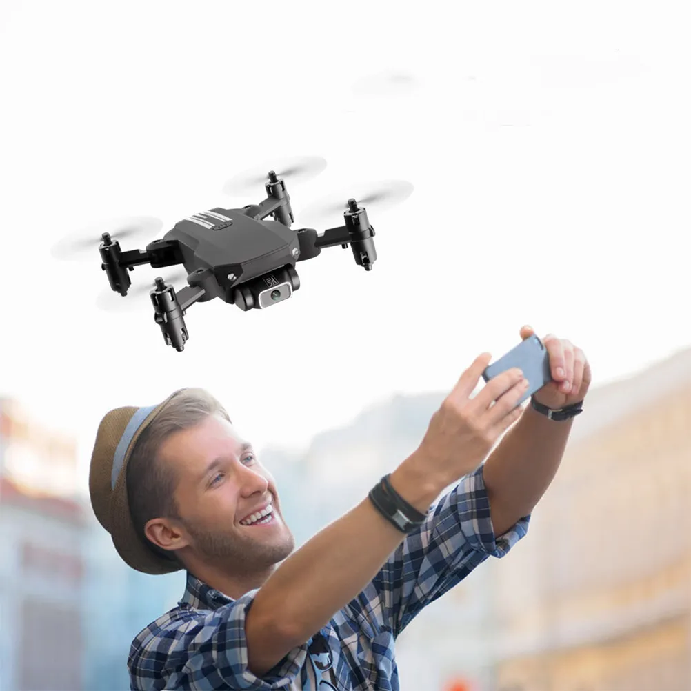 1Set 4K Drone Foldable Quadrotor Aerial Photography App Control Return Draw Flight Path LED Lights Black
