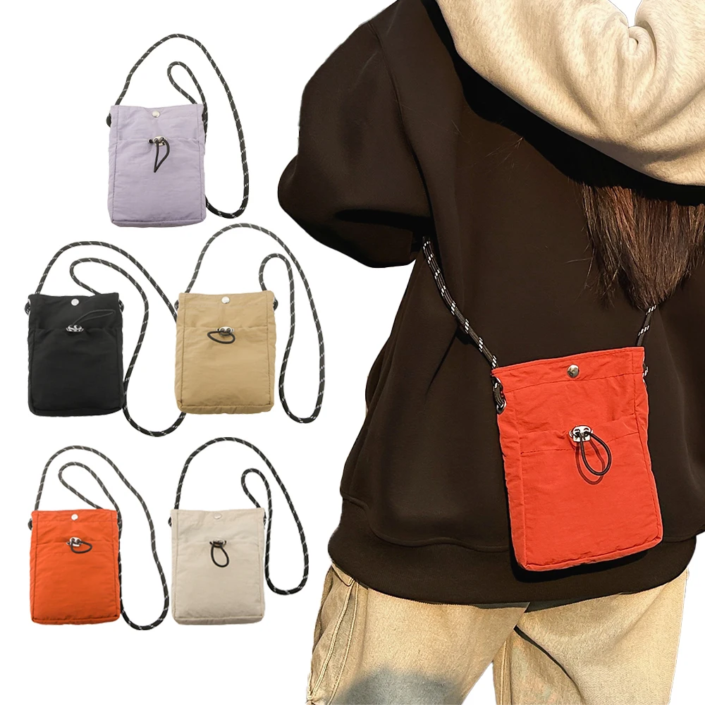 

Нейлоновая сумка-кроссбоди, мягкий мини-кошелек для телефона, многофункциональная квадратная сумка через плечо, сумка-кроссбоди, холщовая сумка, сумка-мессенджер