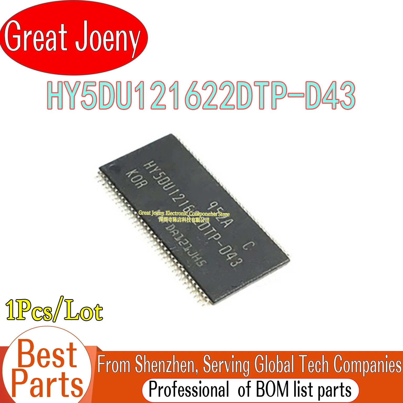 100% New Original HY5DU121622DTP HY5DU121622DTP-D43 Memory 64M IC Chipset TSSOP-66