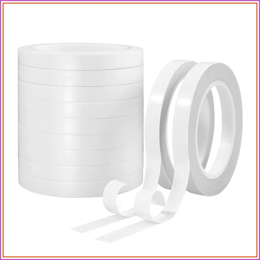 Cinta Adhesiva de Doble Cara, 11 Rollos, 1/2 Pulgada x 16.4 Yardas, Adhesivo Fuerte para Manualidades, Scrapbooking, Proyectos de Bricolaje