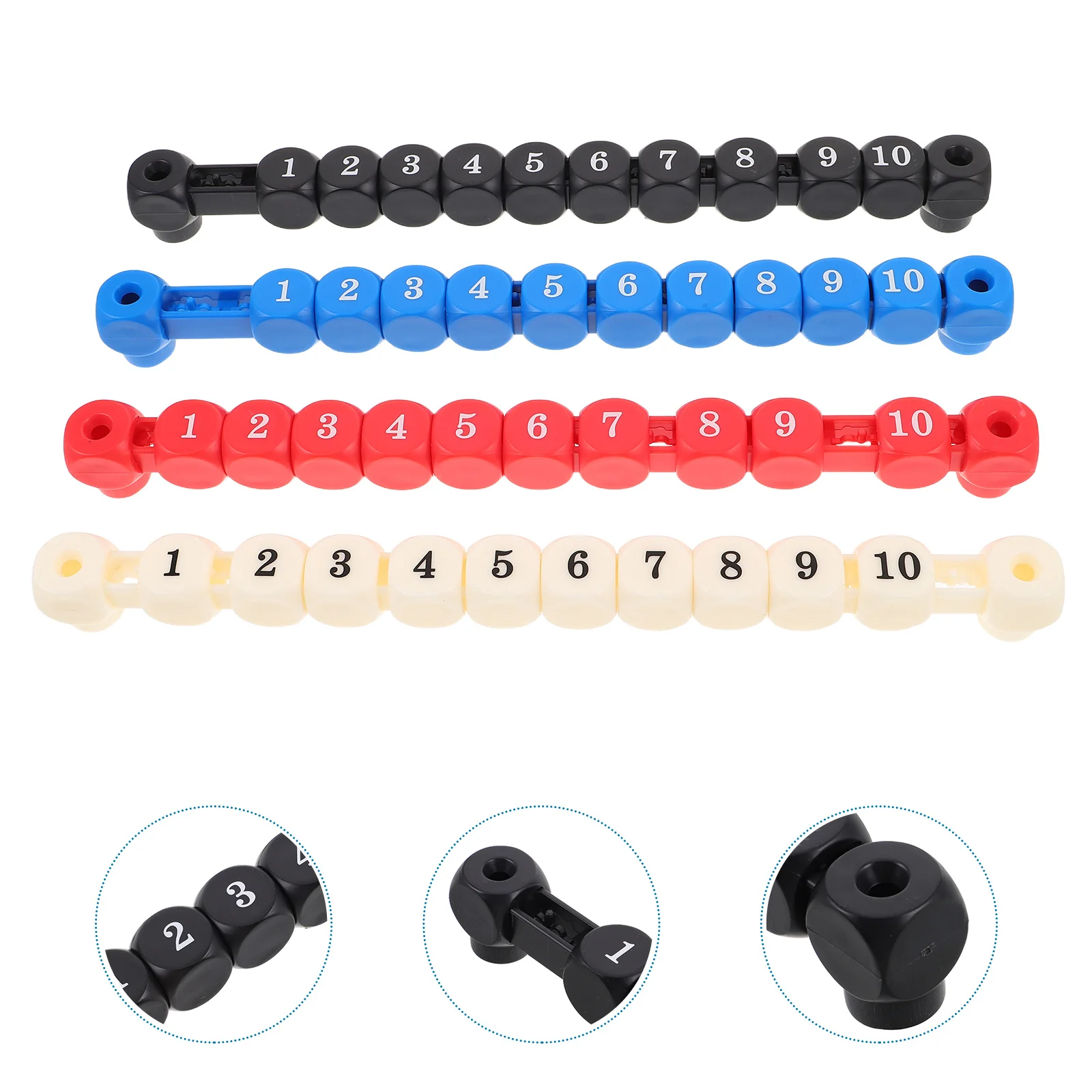 

4pcs Foosball Score Counter Table Football Scorekeeper 10 Numbers Plastic Portable Scoring Unit For Home Office Party