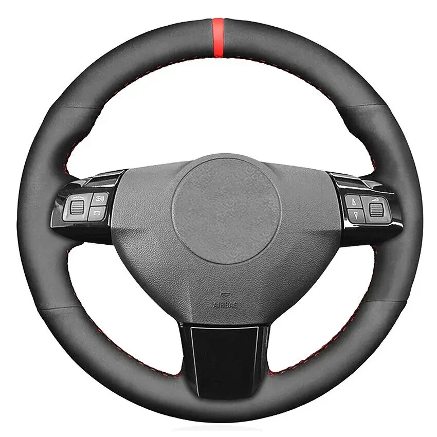 

Сшитый вручную нескользящий замшевый чехол на руль для Opel Astra 2004-09 Zaflra 2005-2014 Signum 2005-2009, аксессуары для салона автомобиля