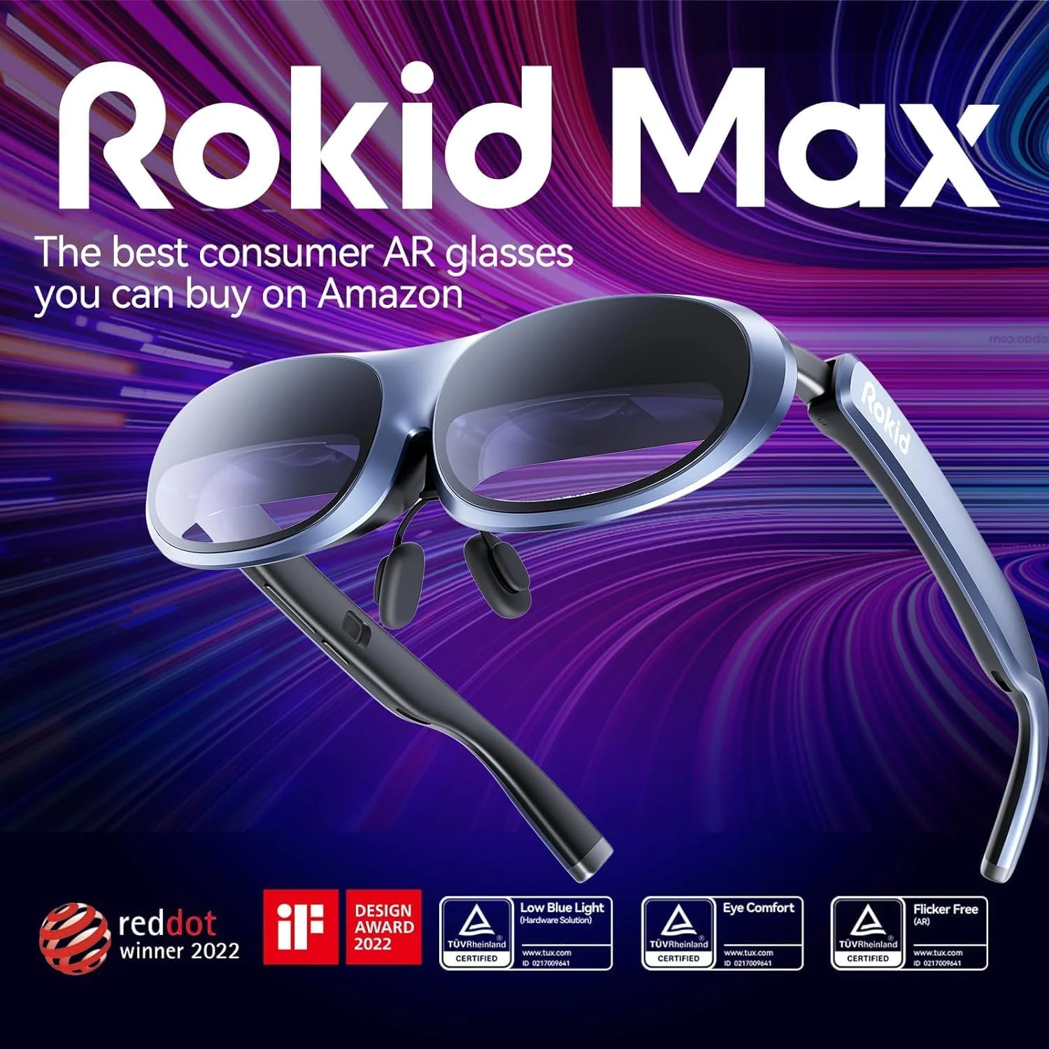 Rokid Max Ar 3d Slimme Bril Max Scherm 50 Kijkapparaat Voor Telefoon Geprojecteerd Schermschakelaar Ps5 Xbox Virtual Reality Bril