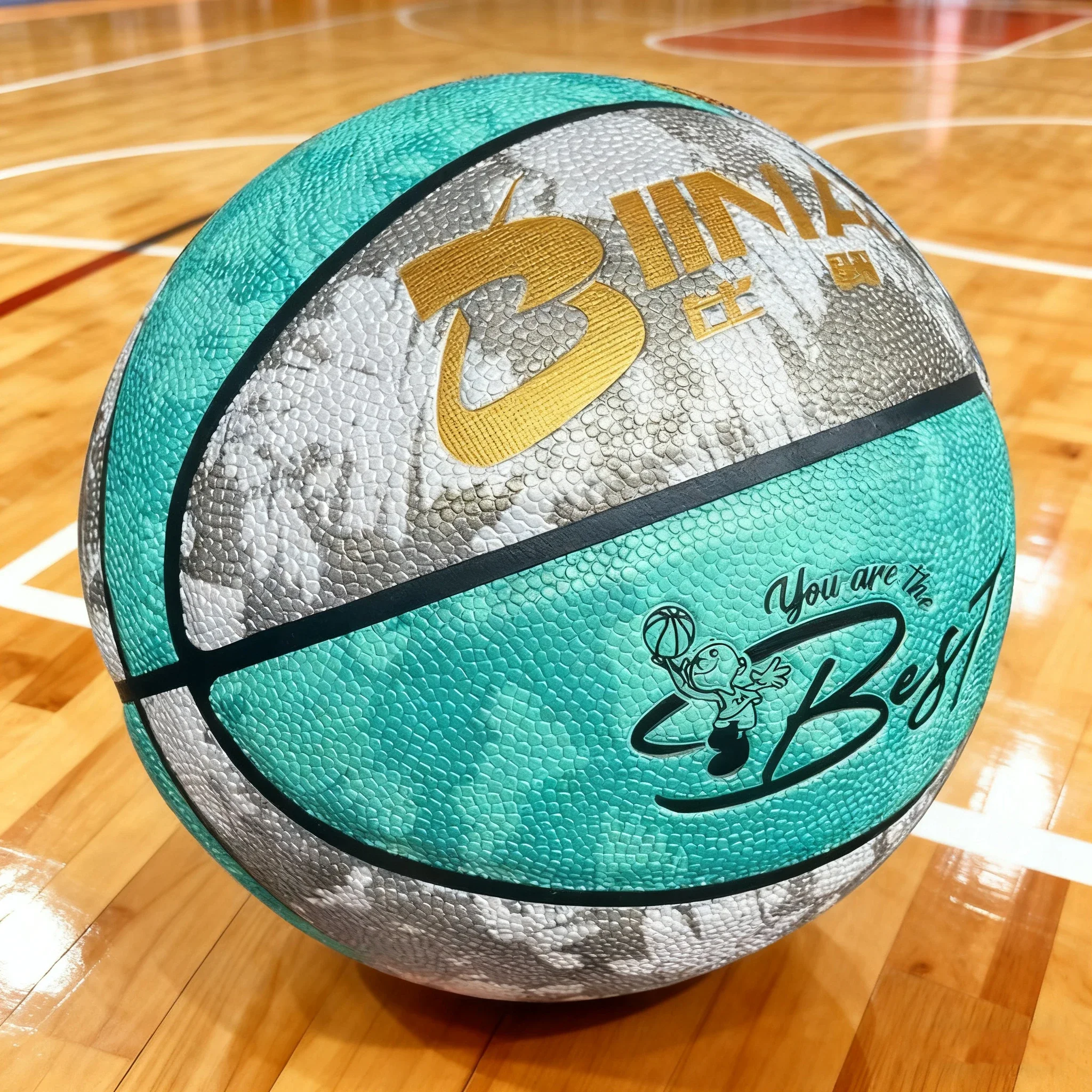 Maat 5-basketbal Slijtvast PU-materiaal Kinderen Jeugd Wedstrijdtraining Basketballen Outdoor Indoor Beginnerstrainingballen