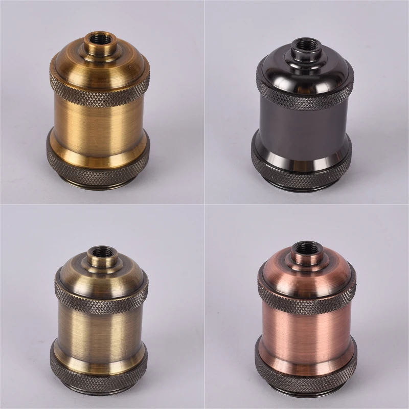 

E26 E27 Screw Light Fittings Edison Antique Vintage Chandelier Head Aluminum Head Gold Bronze Bronze Red Bronze Pearl Black