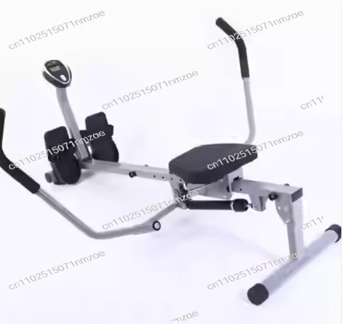 Hydraulic Resistance Rowing Machine Foldable Double Paddle Quiet Fitness Equipment with Phone Holder